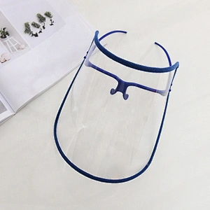 2020 Reusable Clear FaceShield Blue Foldable Face Shield Mask Water Proof Face Sheild With Glasses Frame