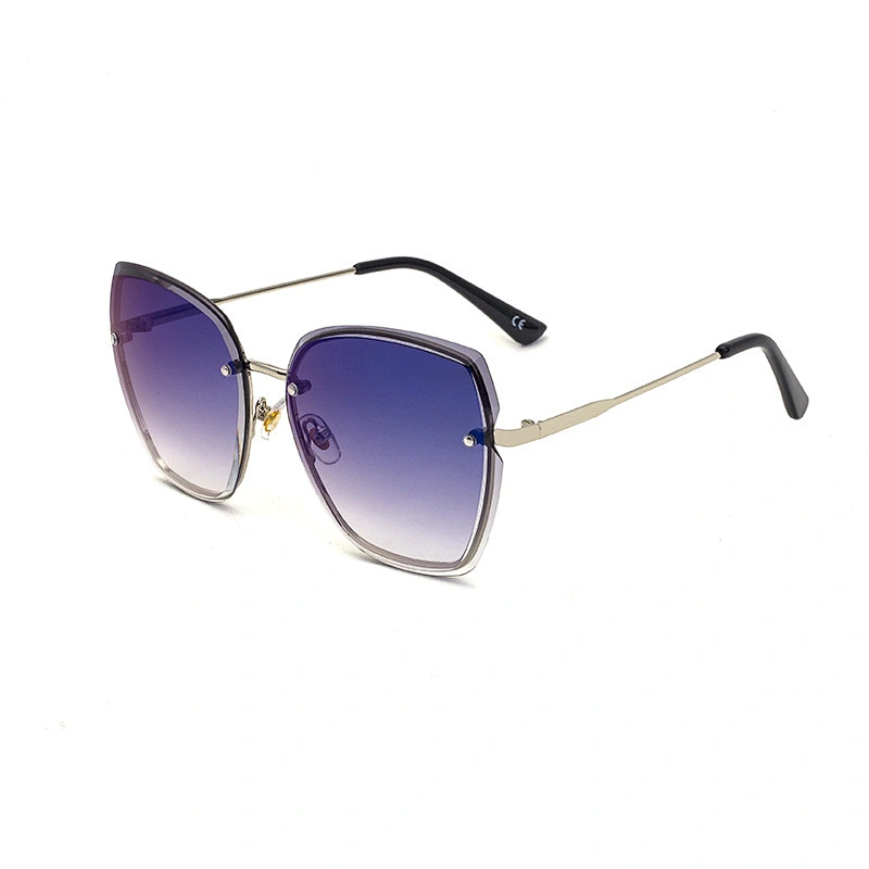 2021 newest fashion big metal frame trimming sunglasses women men eyewear shade vintage sun glasses wholesale custom goggles
