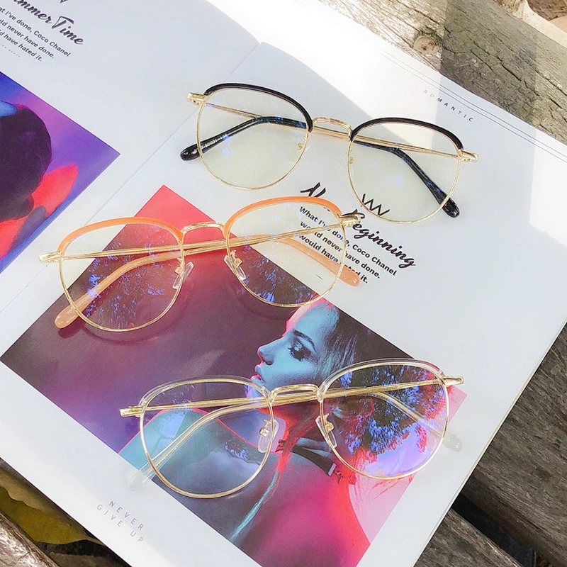 2021 newest fashion anti UV half frame trendy sunglasses women men eyewear shade vintage sun glasses wholesale custom goggles