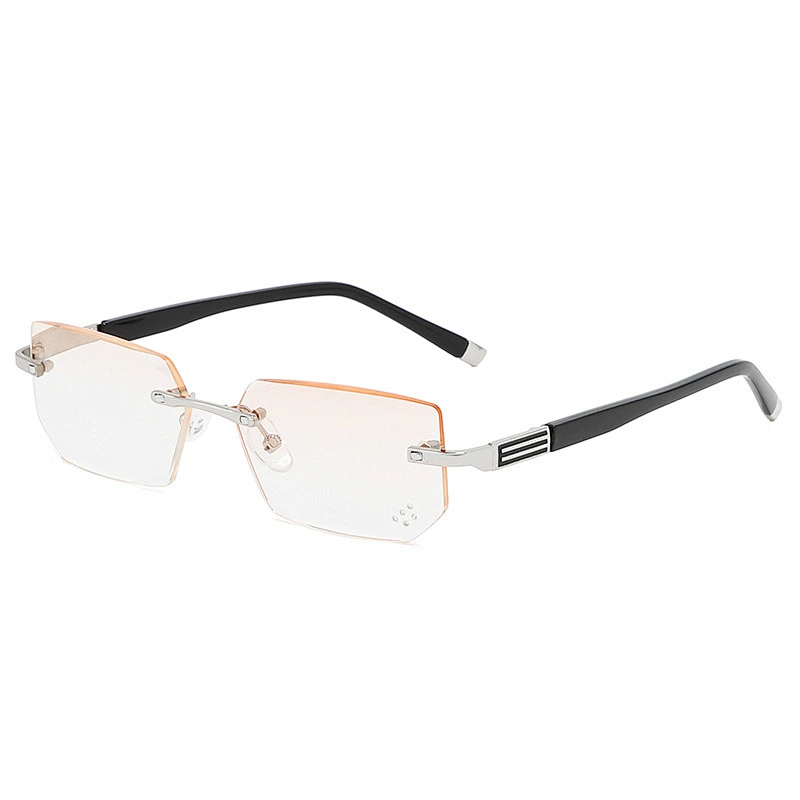 Anti blue light metal rimless trendy rhinestone retro designer optics reading glasses men women wholesale reader glasses frame