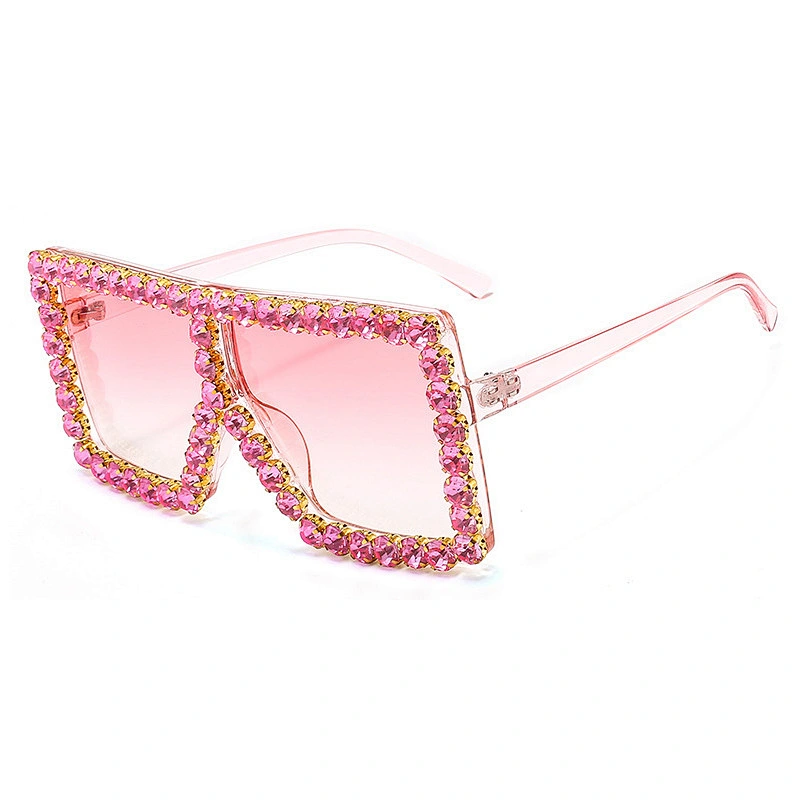 2021 newest fashion rhinestone square big frame cool sunglasses women men eyewear shade sun glasses wholesale custom goggles