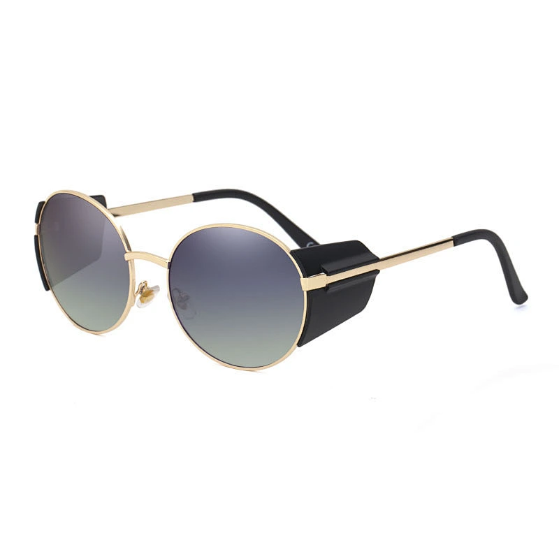 2021 newest fashion round frame punk windproof sunglasses women men eyewear shade vintage sun glasses wholesale custom goggles