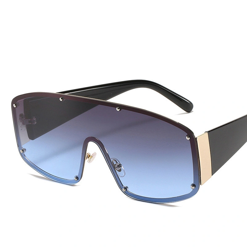 2021 newest fashion Siamese big frame stud sunglasses women men eyewear shade vintage sun glasses wholesale custom goggles
