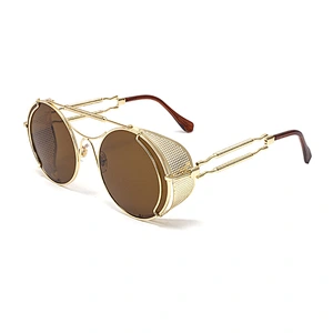 2021 newest fashion round frame spring legs punk sunglasses women men eyewear shade vintage sun glasses wholesale custom goggles