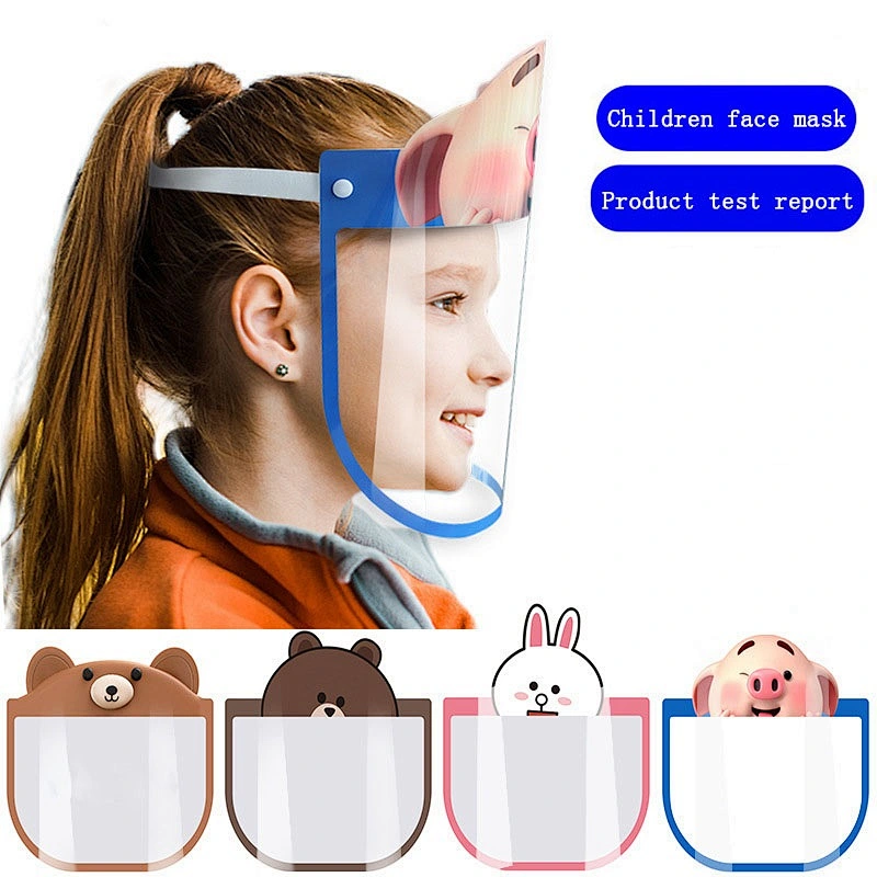 Cartoon Children's Anti fog Face Screen Shield Visor mask Transparent Animal Ornament ShieldMask Fancy Cute Kids FaceShield