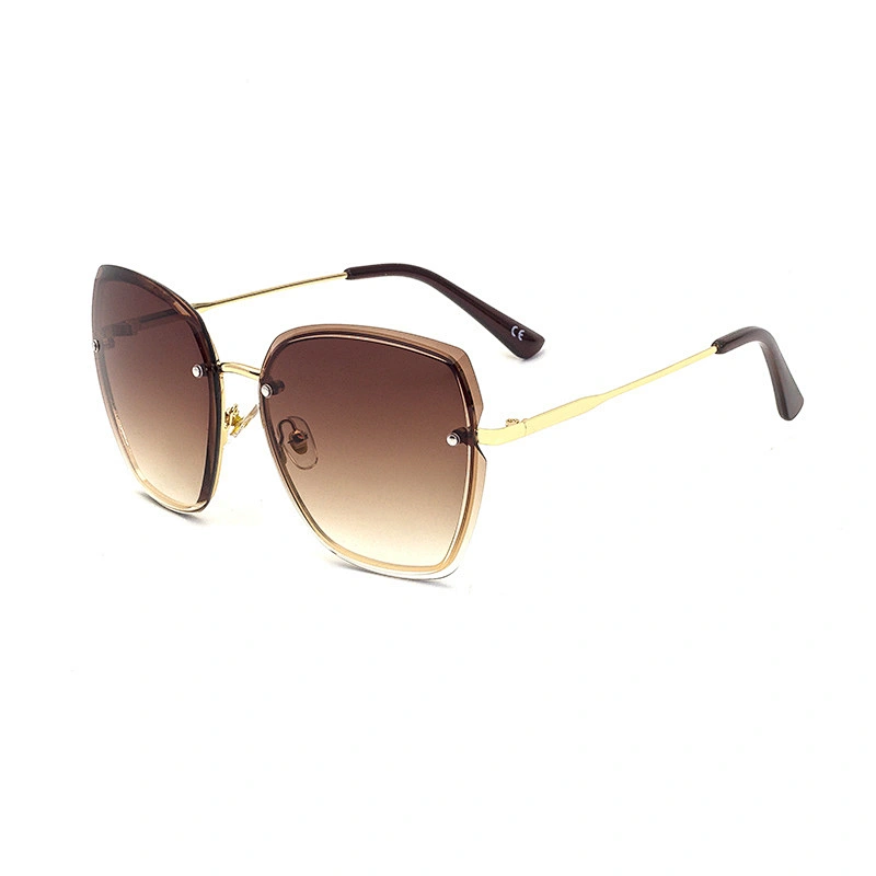 2021 newest fashion big metal frame trimming sunglasses women men eyewear shade vintage sun glasses wholesale custom goggles