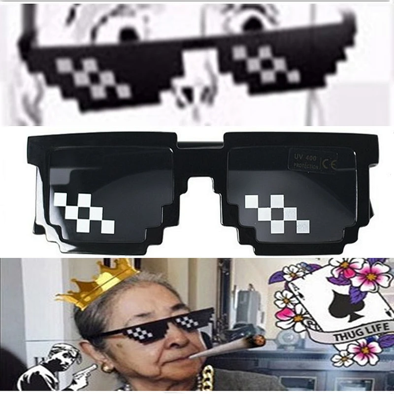 2021 newest fashion coding pixel mosaic sunglasses women men eyewear shade sun glasses wholesale custom goggles
