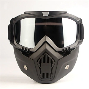 Fashion face shield mask border new Motorcycle retro riding safety face shield dust-proof half helmet face shield
