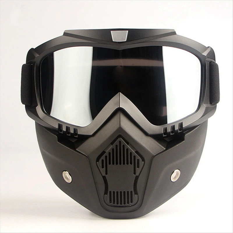 Fashion face shield mask border new Motorcycle retro riding safety face shield dust-proof half helmet face shield