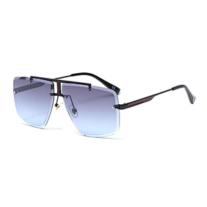 2021 newest fashion square metal frame trendy rimless sunglasses women men eyewear shade sun glasses wholesale custom goggles