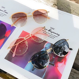 2021 newest fashion anti UV half frame trendy sunglasses women men eyewear shade vintage sun glasses wholesale custom goggles