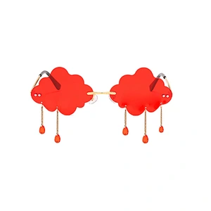 2021 fashion newest cloud shape tears pendant sunglasses women men eyewear shade vintage sun glasses wholesale custom goggles