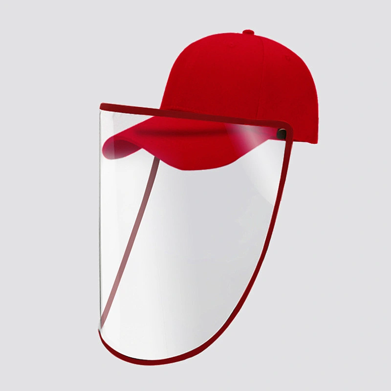 Off the shelf adult anti spray face shield baseball cap detachable with adjustable face shield basin one cap dual anti-dust
