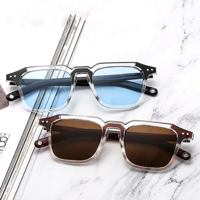 2021 newest fashion hip hop stud metal square sunglasses women men eyewear shade vintage sun glasses wholesale custom goggles