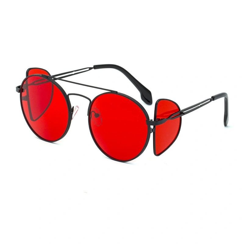 2021 newest fashion round frame steam punk four lenses sunglasses women men eyewear shade sun glasses wholesale custom goggles