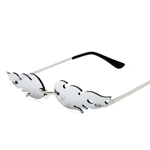 2021 Fashion newest women men trend flame shape colorful  lens mercury shade custom wholesale polarized river uv400 sun glasses