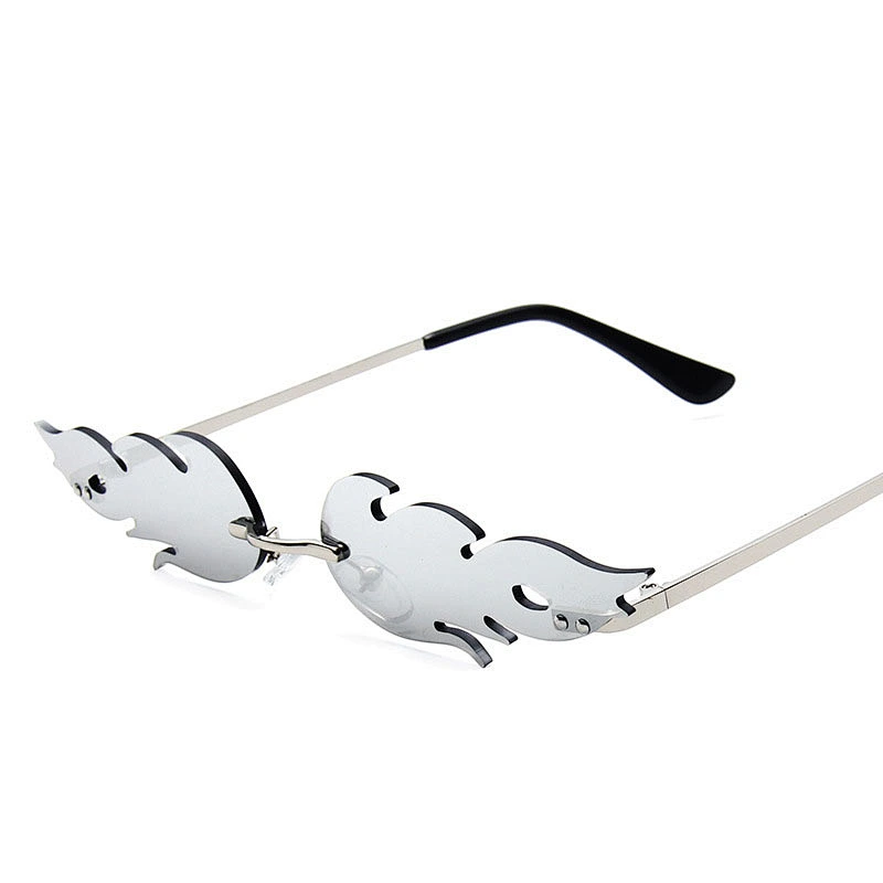 2021 Fashion newest women men trend flame shape colorful  lens mercury shade custom wholesale polarized river uv400 sun glasses