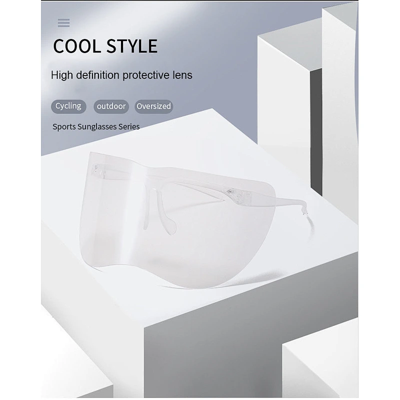 Blocc Stylish Laser Eye Protection Face Shield Transparent Half Face Shield Guard Mask Face Screen Shield
