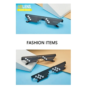 2021 newest fashion coding pixel mosaic sunglasses women men eyewear shade vintage sun glasses wholesale custom goggles