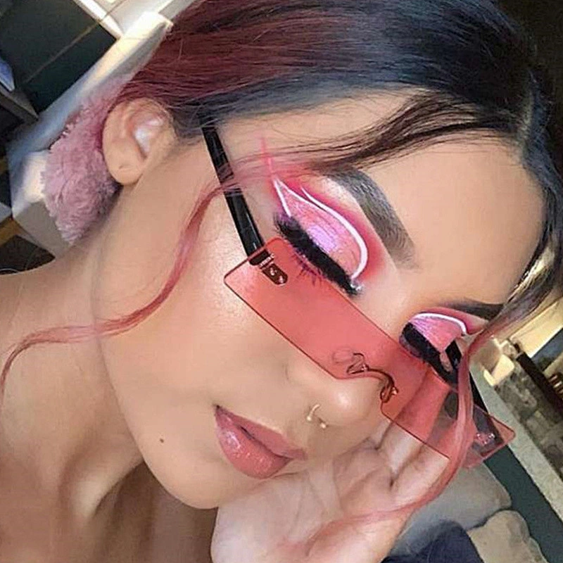 2021 newest fashion squares mall frame siamese sunglasses women men eyewear shade vintage sun glasses wholesale custom goggles
