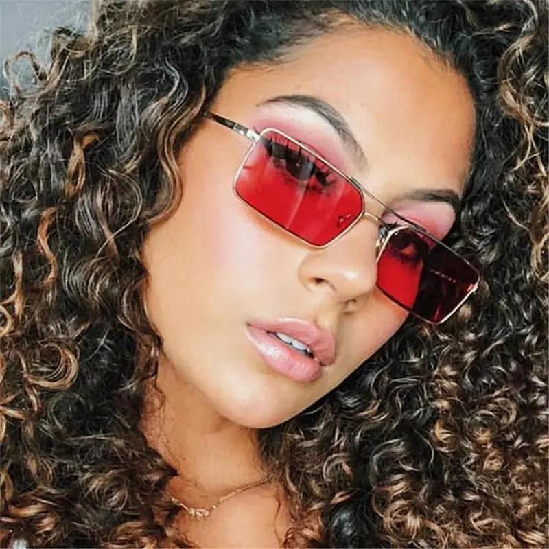 2021 newest metal square frame trendy retro sunglasses women men eyewear shade vintage sun glasses wholesale custom goggles