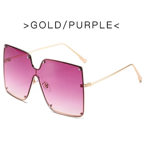 Newest metal big frame fashion sunglasses female sunglasses jelly color square ocean shades vintage sun glasses wholesale custom