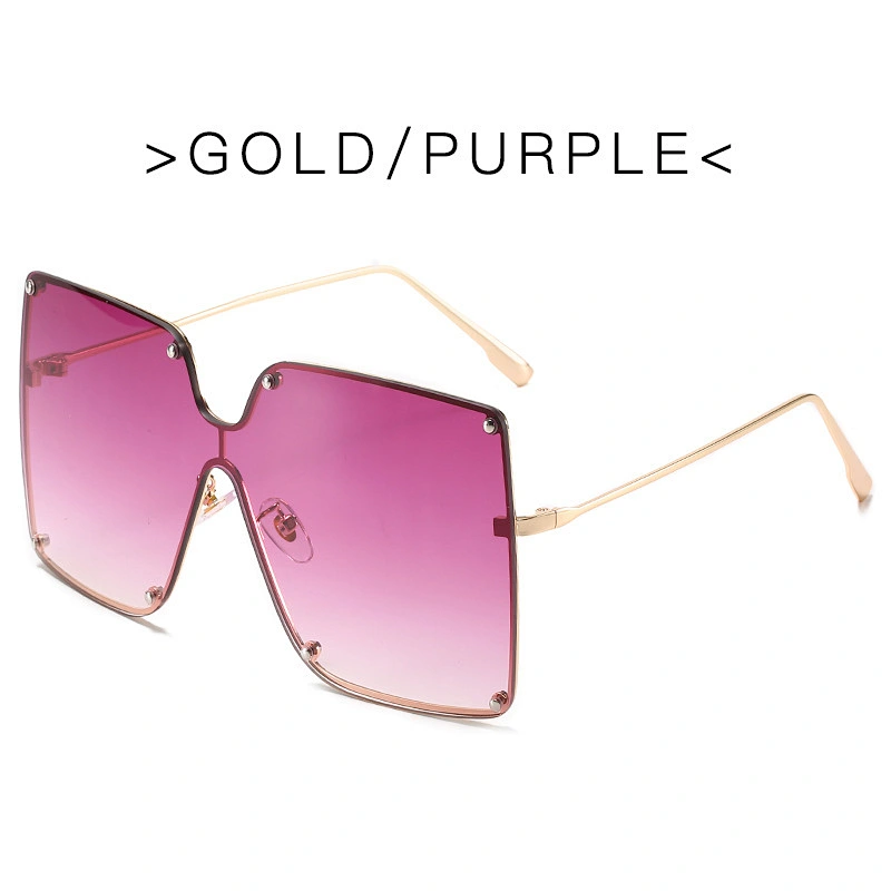 Newest metal big frame fashion sunglasses female sunglasses jelly color square ocean shades vintage sun glasses wholesale custom