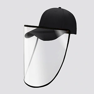 Off the shelf adult anti spray face shield baseball cap detachable with adjustable face shield basin one cap dual anti-dust