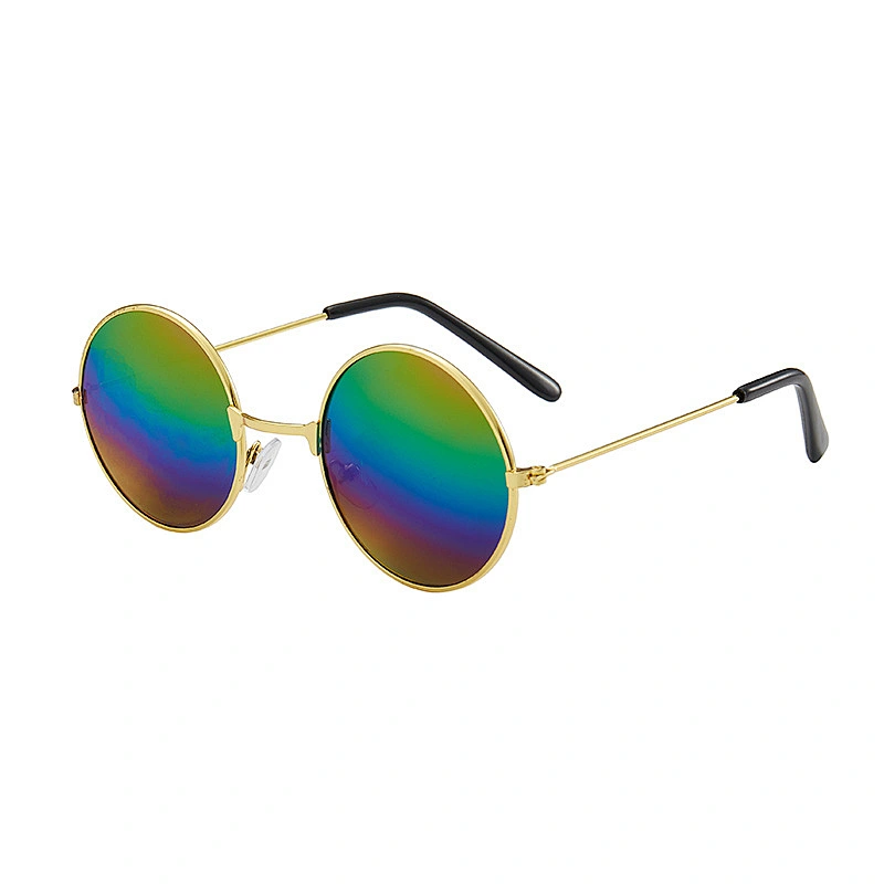 Retro round frame colorful vintage fashion kids boy trendy sunglasses girls 2021 manufacture for custom UV sun glasses
