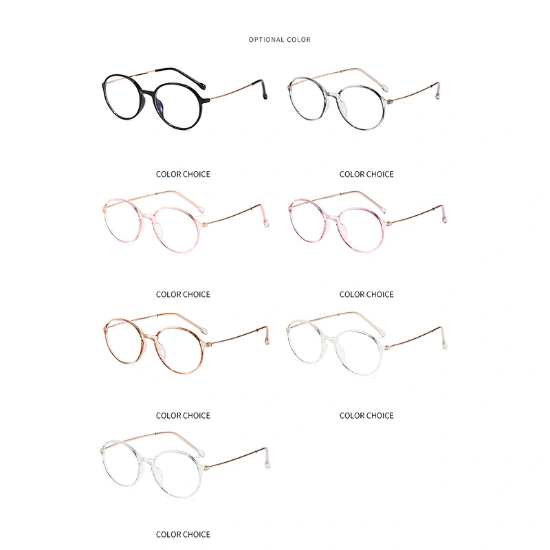 New flat light anti-blue glasses frames optical eyeglasses color changing sunglasses retro big couple style optical frame
