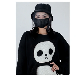 Fisherman's hat covers protective face shield hat epidemic prevention and splash prevention face shield cap with face shield