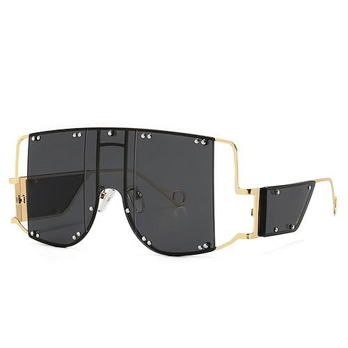 Fashionable sunglasses big metal frame sunglasses windproof sunglasses display