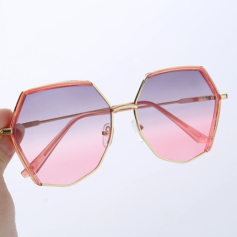 2021 newest fashion rimless diamond trim polygon sunglasses women men eyewear shade vintage sun glasses wholesale custom goggles
