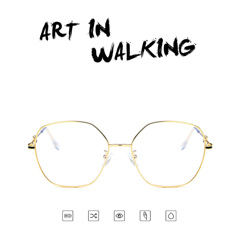 Four-leaf metal polygon Irregular myopia glasses optical frame river wholesale women eyewear men eyeglasses design eye glasses