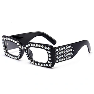 Foreign trade cross-border hot style sunglasses diamond sunglasses women street shooting square sunglasses