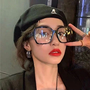 Blue light blocking retro square big frame trendy optical frame river wholesale women eyewear men eyeglasses design eye glasses