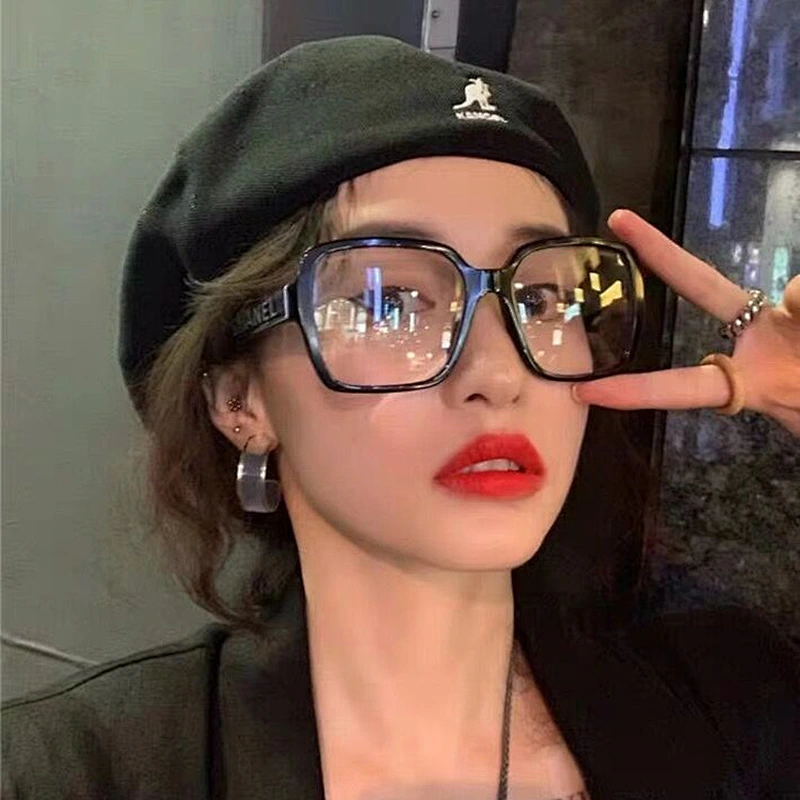 Blue light blocking retro square big frame trendy optical frame river wholesale women eyewear men eyeglasses design eye glasses