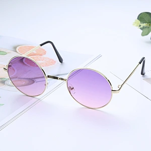 Anti-UV 2021 newest fashion trendy metal round sunglasses women men eyewear shade sun glasses wholesale custom goggles