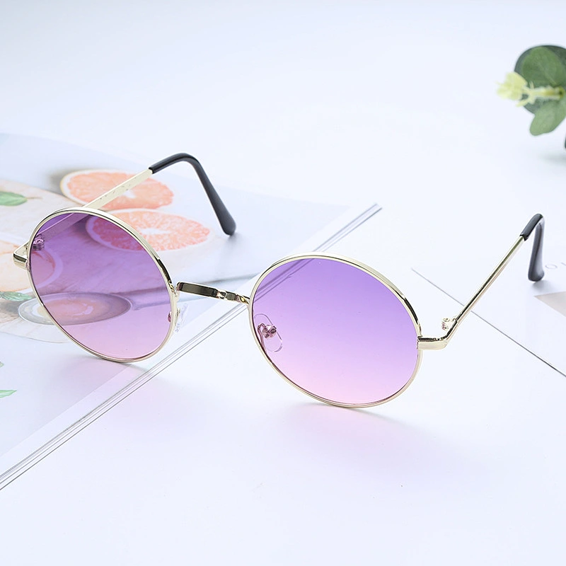 Anti-UV 2021 newest fashion trendy metal round sunglasses women men eyewear shade sun glasses wholesale custom goggles