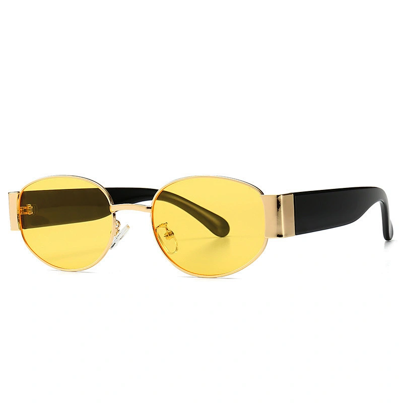 New oval small frame hipster hip-hop sunglasses bungee glasses celebrity the same style street shooting female sunglasses male