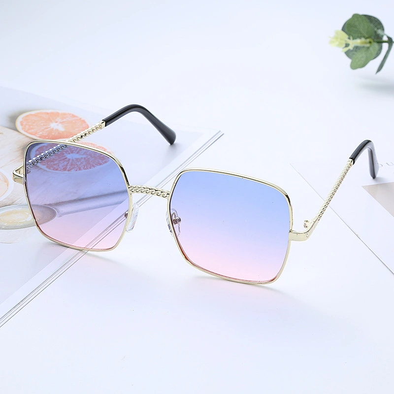 Anti-UV 2021 newest trendy blue light block metal square sunglasses women men eyewear shade sun glasses wholesale custom goggles