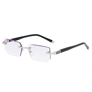 Anti blue light metal rimless trendy rhinestone retro designer optics reading glasses men women wholesale reader glasses frame