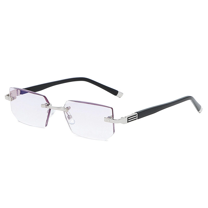 Anti blue light metal rimless trendy rhinestone retro designer optics reading glasses men women wholesale reader glasses frame