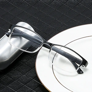 Hot selling half border trendy thin business designer optics reading glasses men women wholesale reader glasses frame