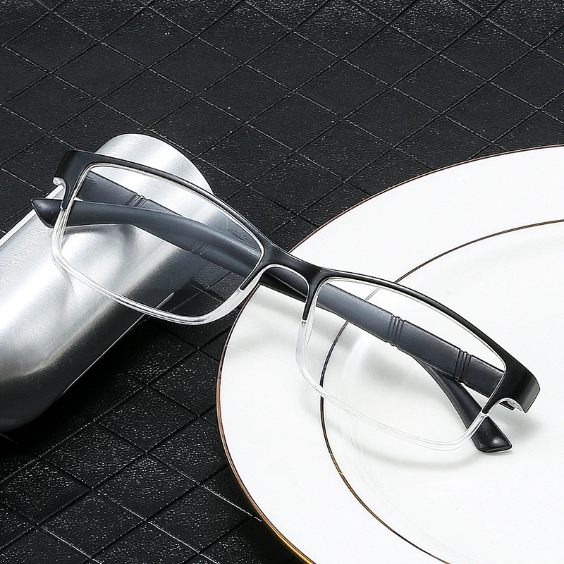 Hot selling half border trendy thin business designer optics reading glasses men women wholesale reader glasses frame