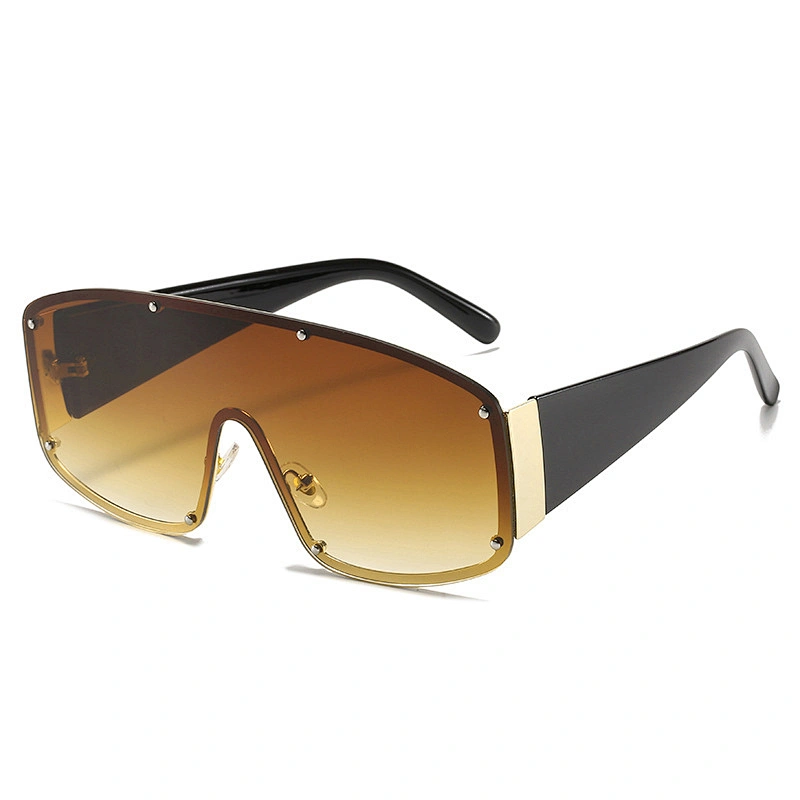2021 newest fashion Siamese big frame stud sunglasses women men eyewear shade vintage sun glasses wholesale custom goggles