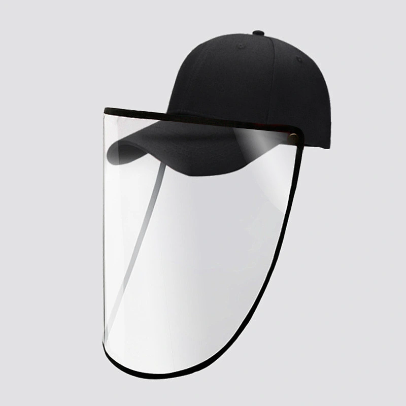 Off the shelf adult anti spray face shield baseball cap detachable with adjustable face shield basin one cap dual anti-dust