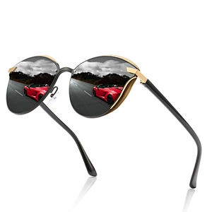 2021 fashion newest metal cat eye sunglasses polarized women men eyewear shade vintage sun glasses wholesale custom goggles