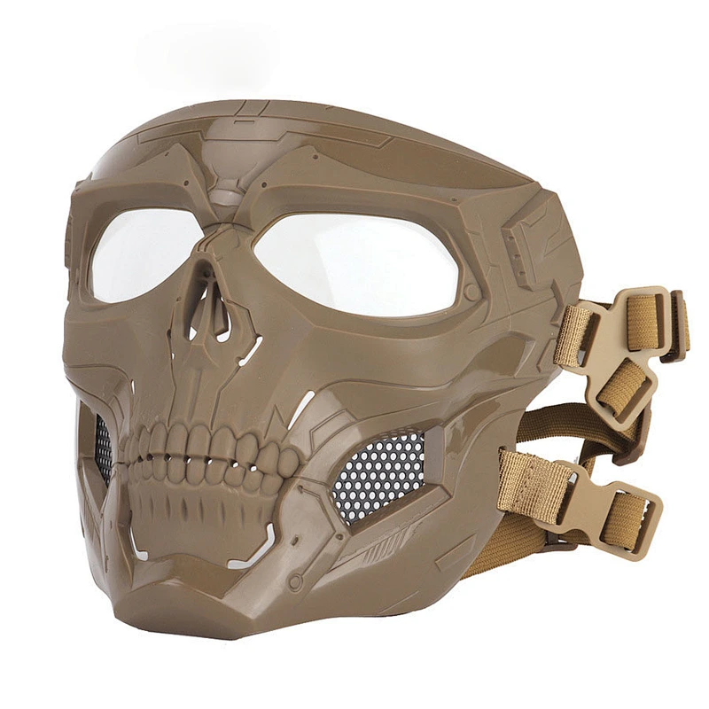 New camouflage tactical full face shield outdoor riding sand safety face shield plastic personalized dress CS