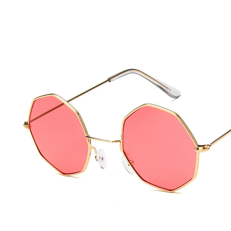 2021 newest metal round frame polygon retro sunglasses women men eyewear shade vintage sun glasses wholesale custom goggles